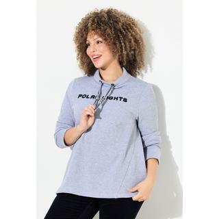 Ulla Popken  Sweater, Schriftmotiv, Stehkragen, Langarm 