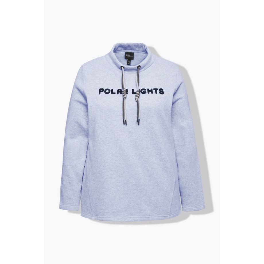 Ulla Popken Felpa Scritta Collo Alto Maniche Lunghe  