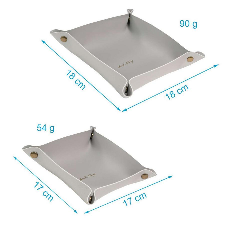 Intirilife 2x Taschenleerer aus Kunstleder in Grau  