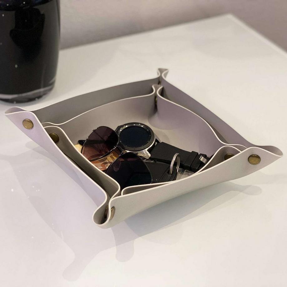 Intirilife 2x Taschenleerer aus Kunstleder in Grau  