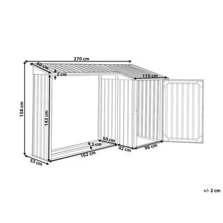 Beliani Capanno per gli attrezzi en Acciaio AOSTA  