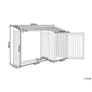 Beliani Gerätehaus aus Stahl AOSTA  