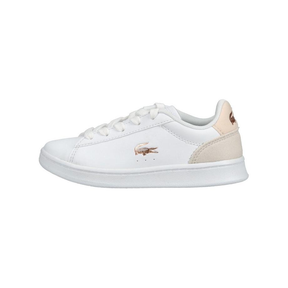 LACOSTE Sneaker bianca con logo metallico  
