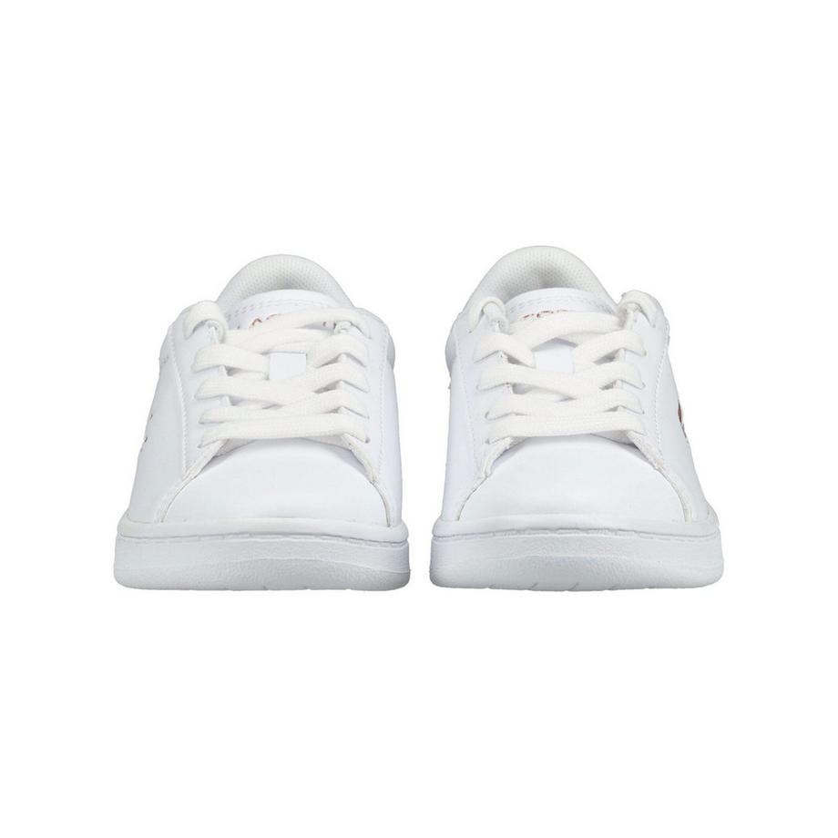 LACOSTE Sneaker bianca con logo metallico  