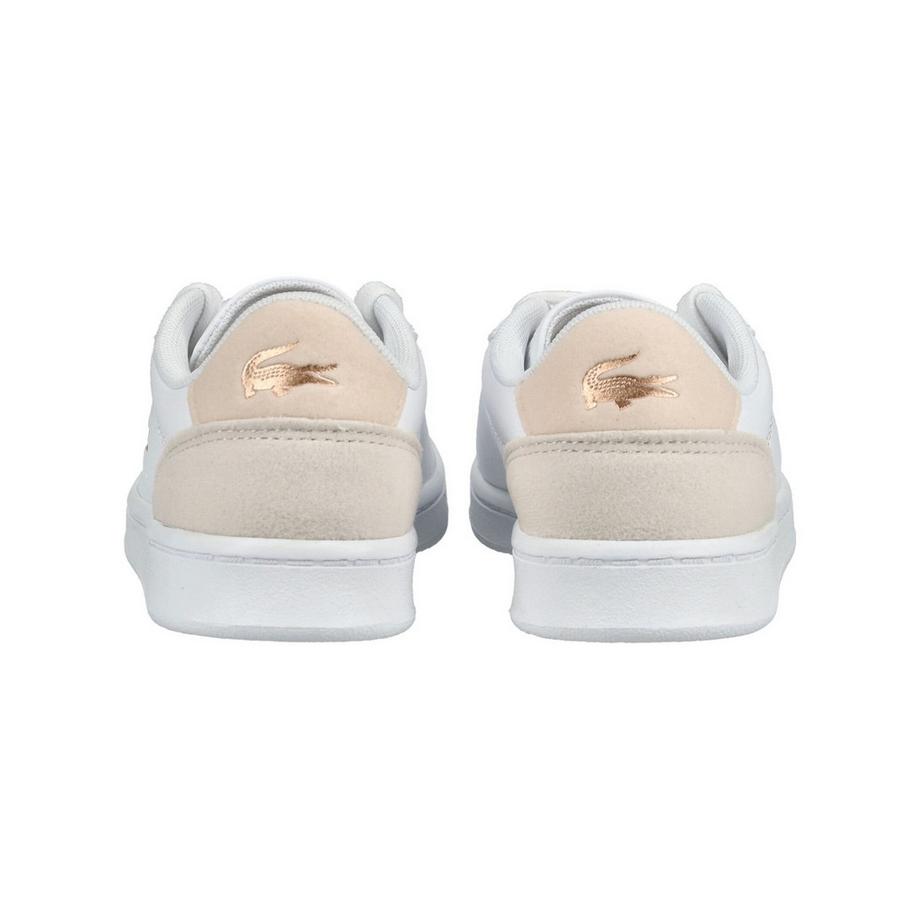 LACOSTE Sneaker bianca con logo metallico  