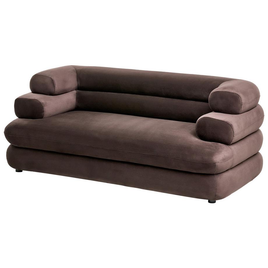 Beliani Canapé 2 places en Velours Traditionnel HELLE  