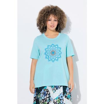 T-Shirt, Mandala, A-Linie, Rundhals, Halbarm