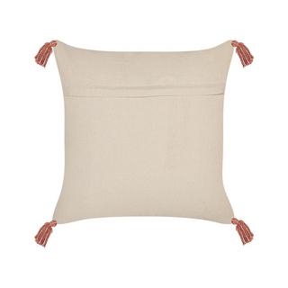 Beliani Cuscino decorativo en Cotone Boho HICKORY  