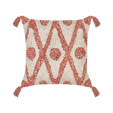 Beliani Cuscino decorativo en Cotone Boho HICKORY  