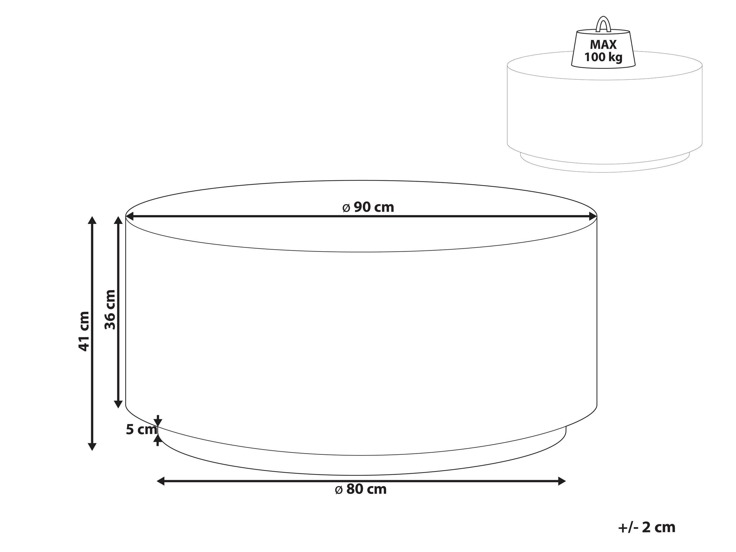 Beliani Couchtisch aus Leichtbeton (MgO) Modern TREZZO  