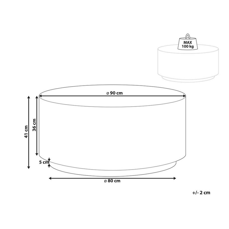 Beliani Table basse en MgO Moderne TREZZO  