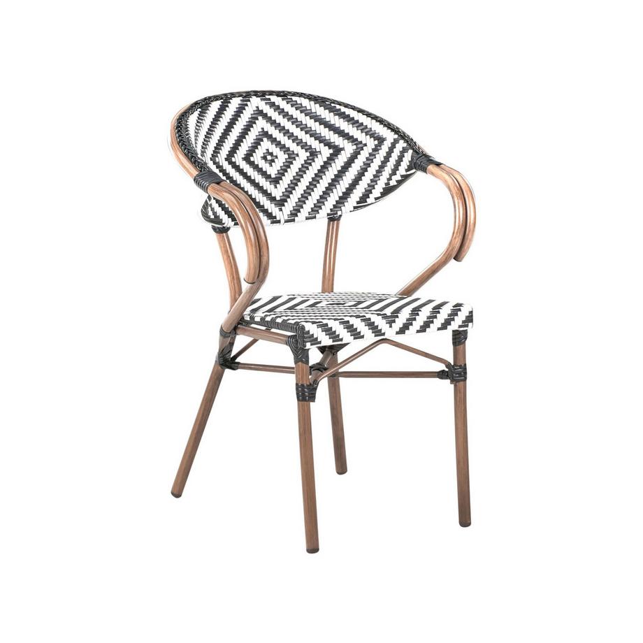 Beliani Garten-Essgruppe für 4 Personen aus PE Rattan Boho CASPRI  