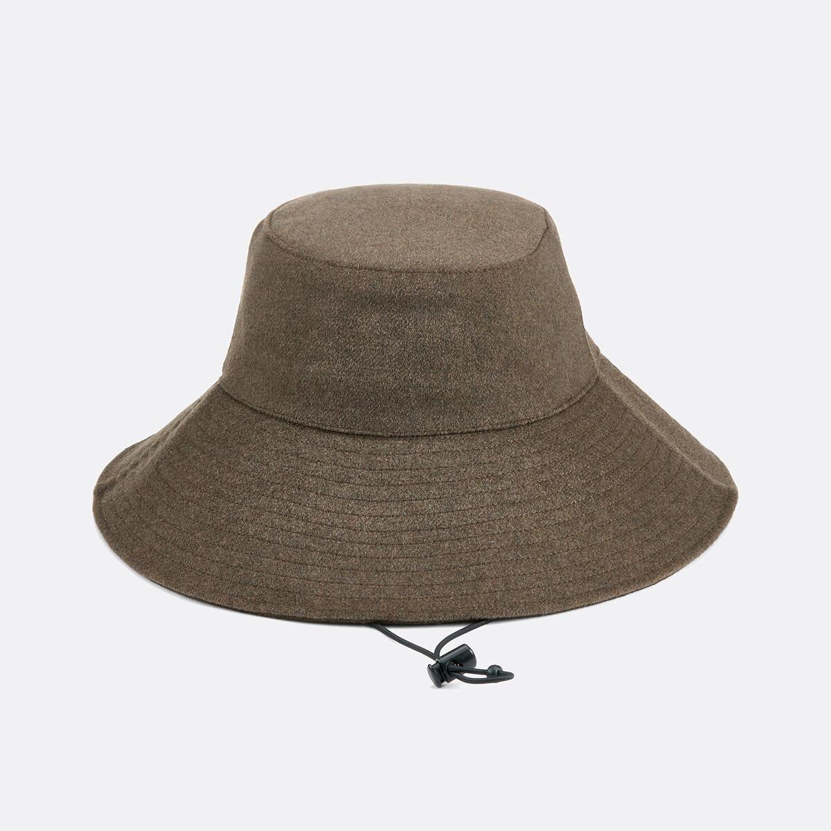 La Redoute Collections Bob en feutrine à large bord avec cordon réglable  