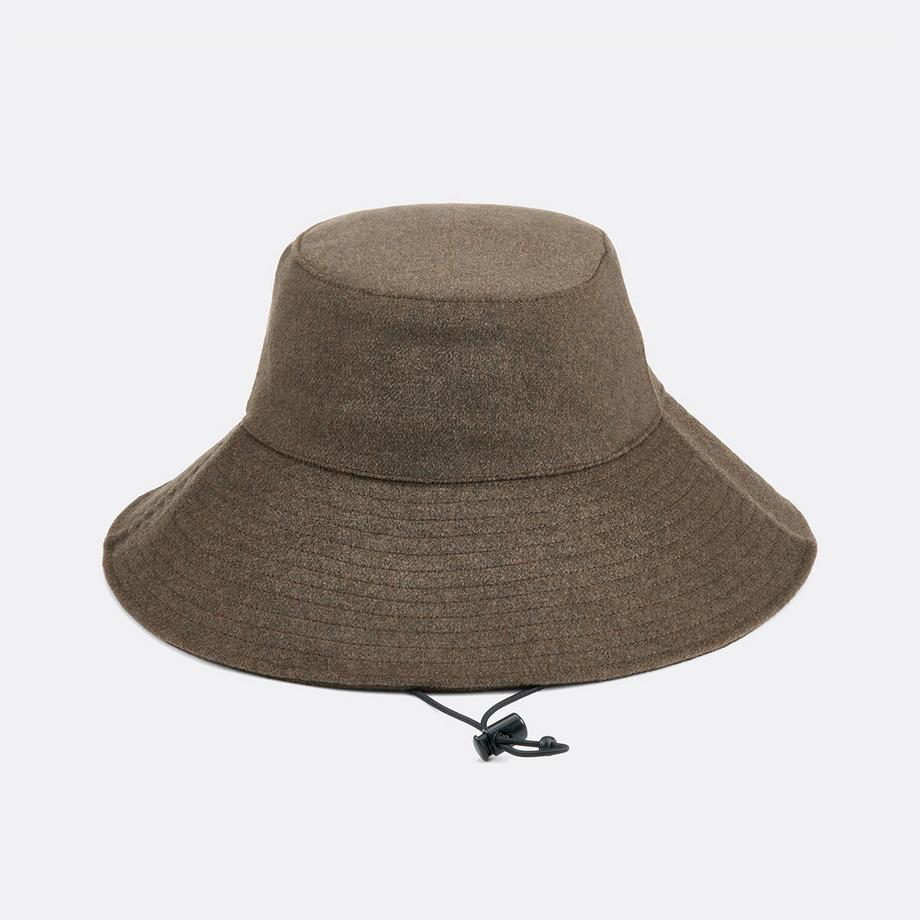 La Redoute Collections Bob en feutrine à large bord avec cordon réglable  