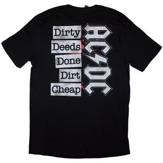 AC/DC  ACDC Dirty Deeds TShirt Rückseitiger Aufdruck 