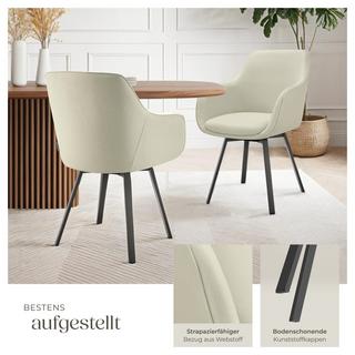 Tectake Drehbarer Armlehnstuhl Alicon, gepolstert  