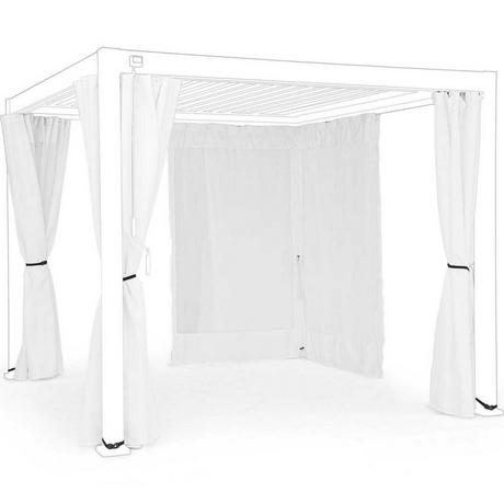 mutoni Filet de rideau pour gazebo Ocean blanc 300x300 (lot de 4)  