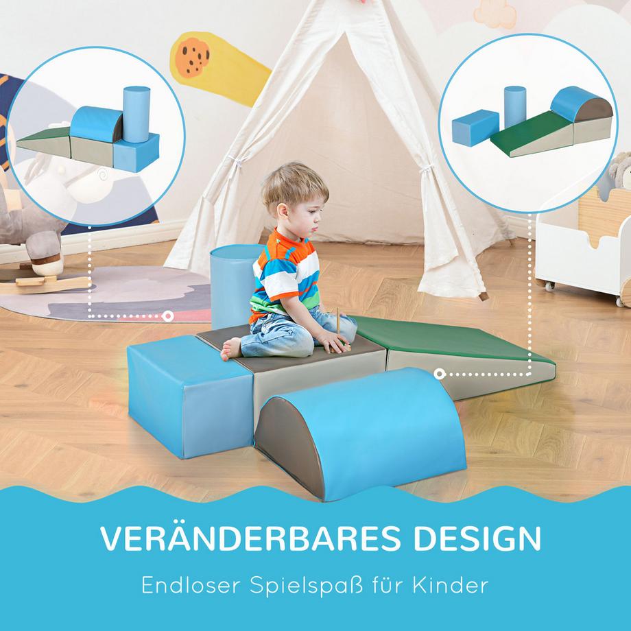 HOMCOM Toboggan pour enfants  