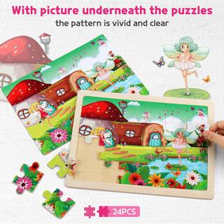 Activity-board  Partager le puzzle en bois pour enfants, jouet éducatif pour enfants d'âge préscolaire 