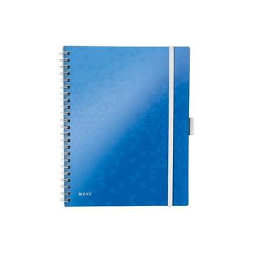 LEITZ Spiralbuch WOW PP A4 46450036 blau 80 Blatt
