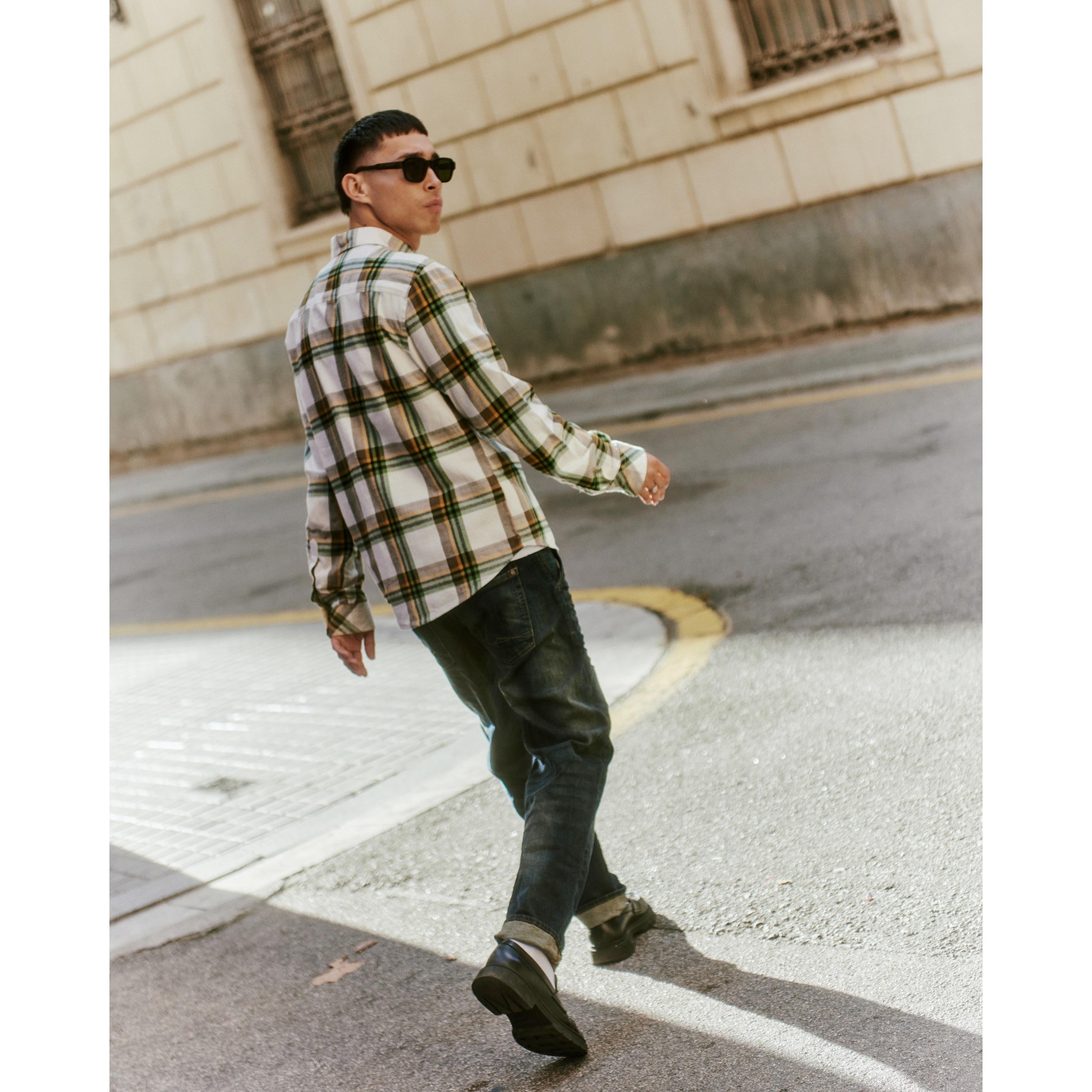 Blend Kariertes Langarmhemd mit Tasche  