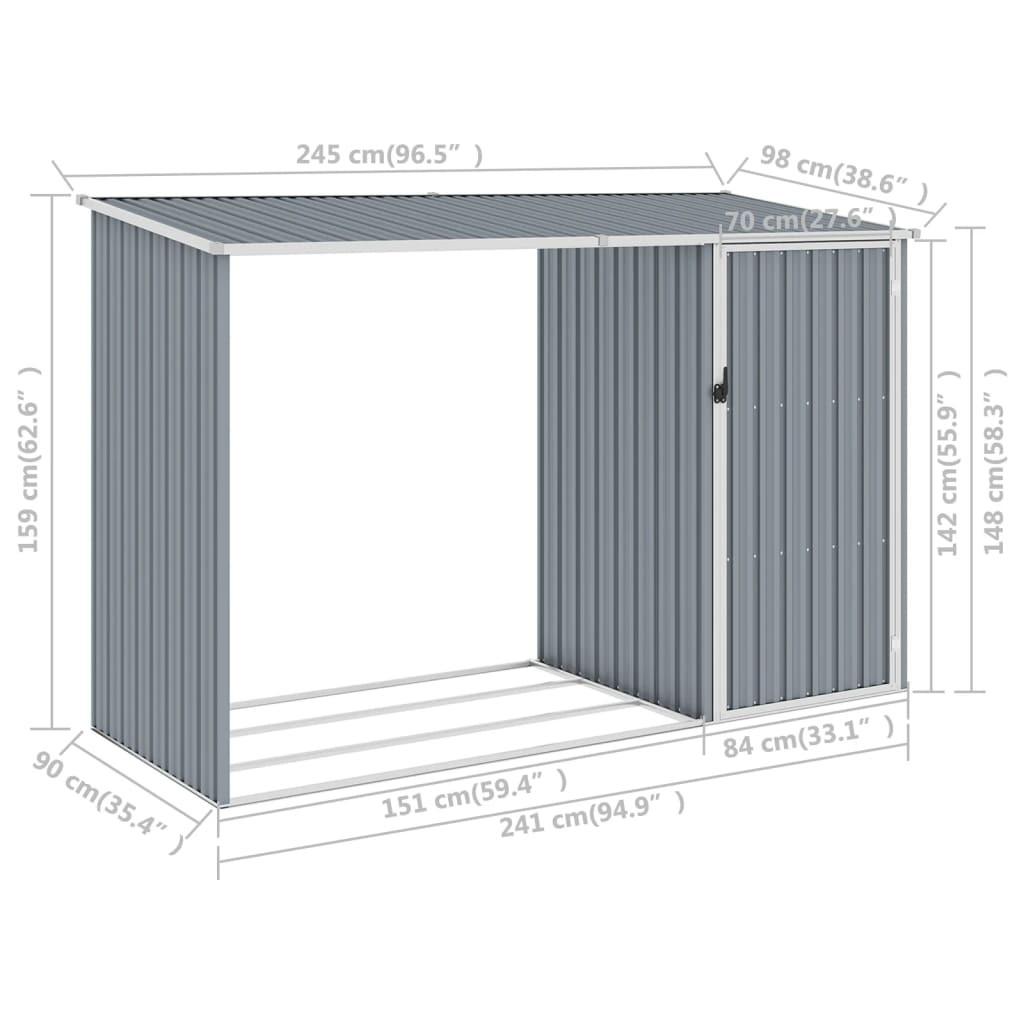 VidaXL Abri de jardin acier  