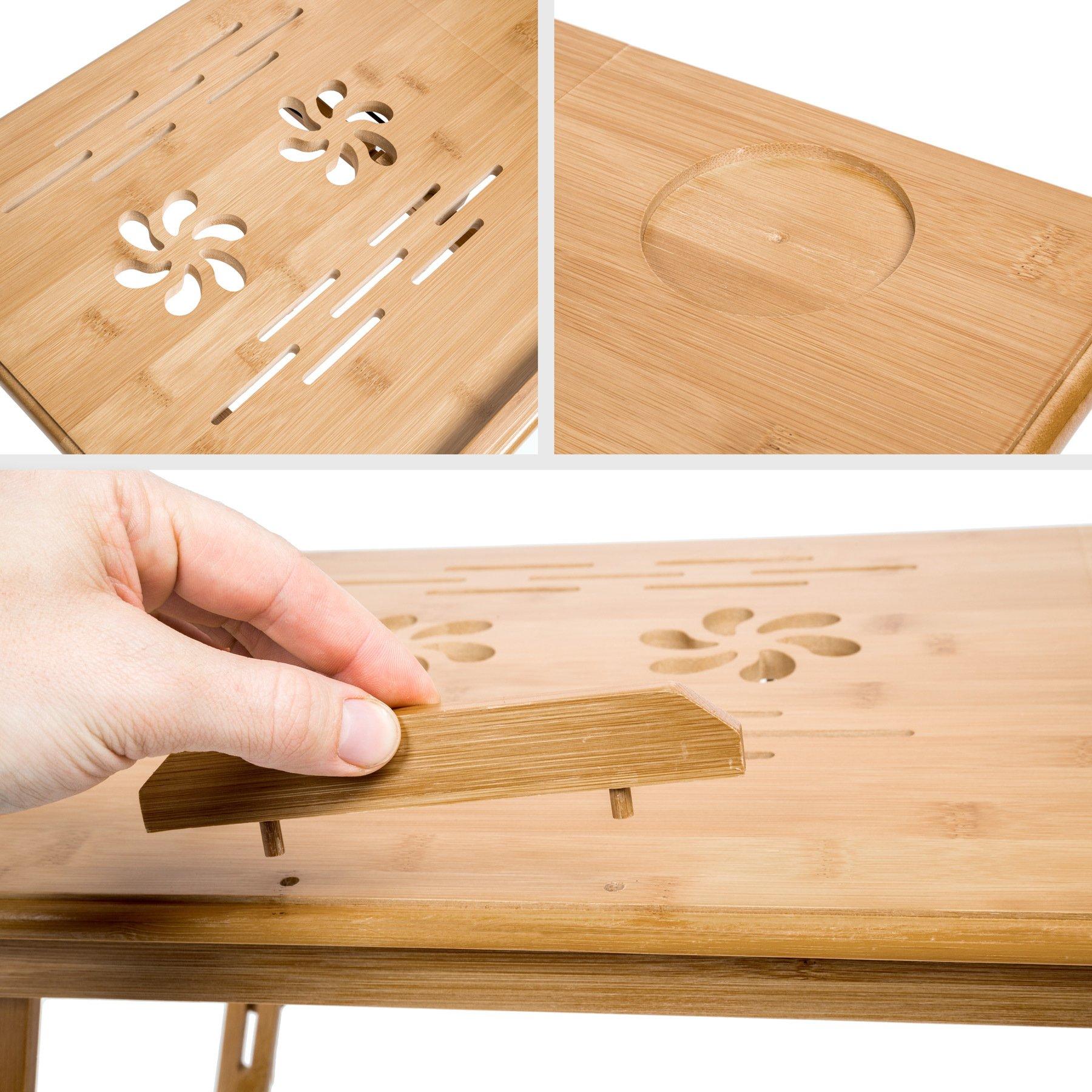 Tectake Table de lit 55 x 35 x 26 cm  