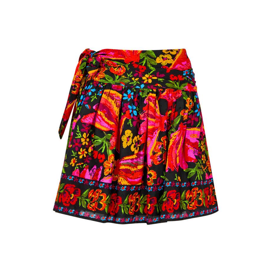 Joe Browns Mini-Jupe Imprimé Floral avec Ceinture à Nœud  