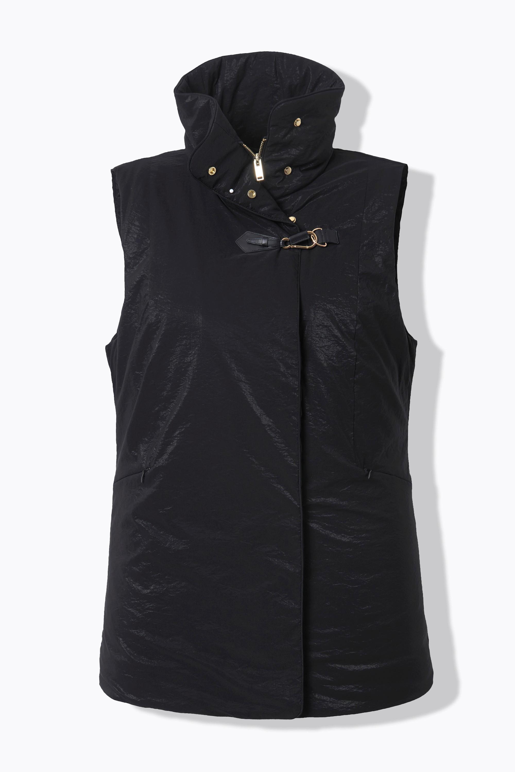 Ulla Popken Gilet à Fermeture Décorée Col Montant  