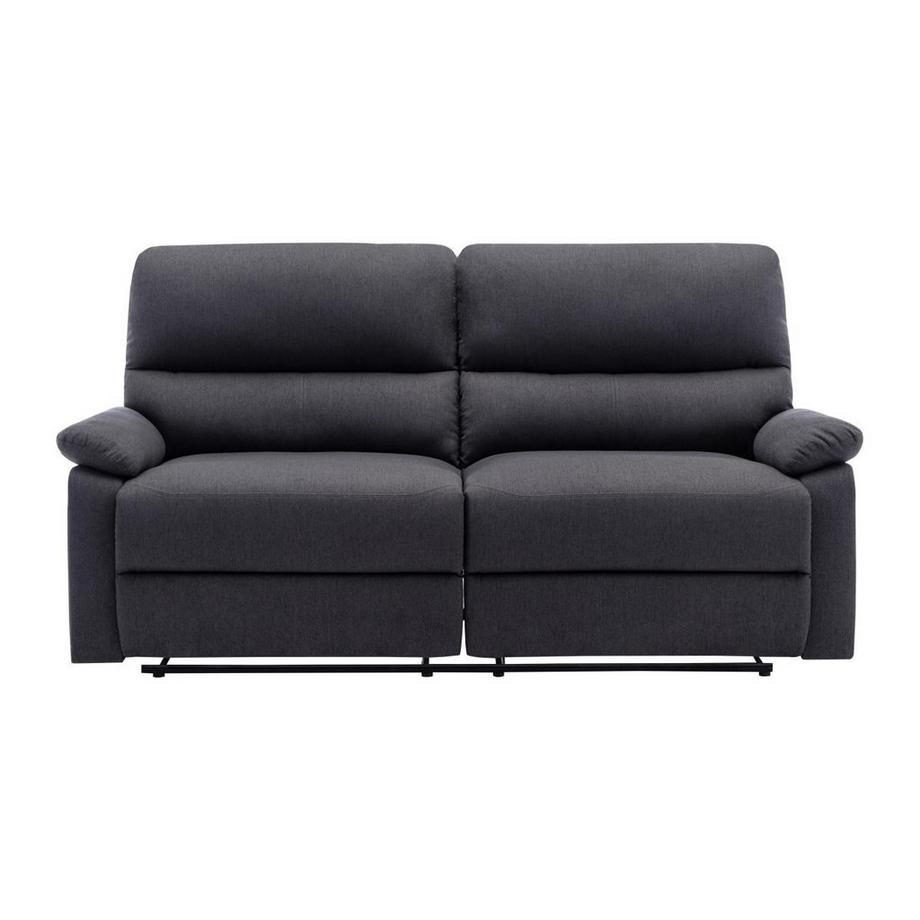 Vente-unique Relaxsofa elektrisch 3-Sitzer - Stoff - Anthrazit - LUNANO  