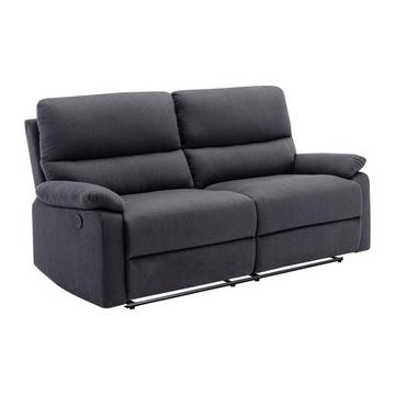 Relaxsofa elektrisch 3-Sitzer - Stoff - Anthrazit - LUNANO