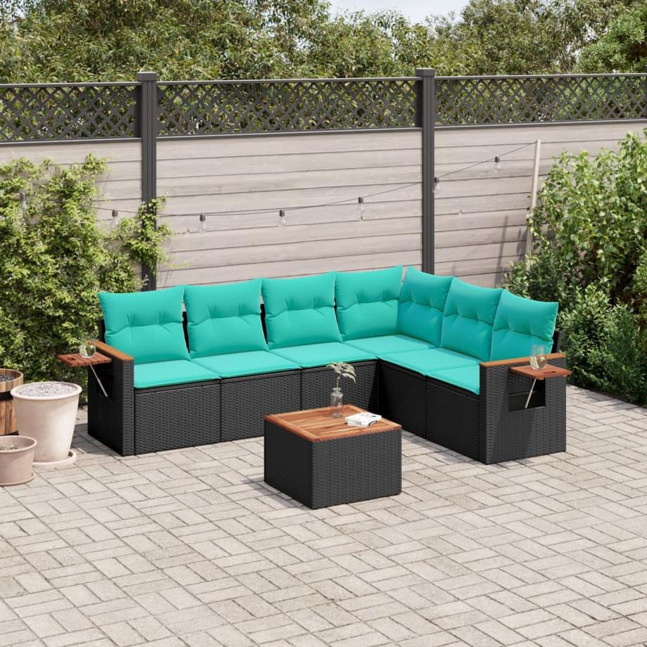 VidaXL set divano da giardino Polirattan  