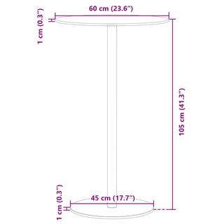 VidaXL Table de jardin acier  