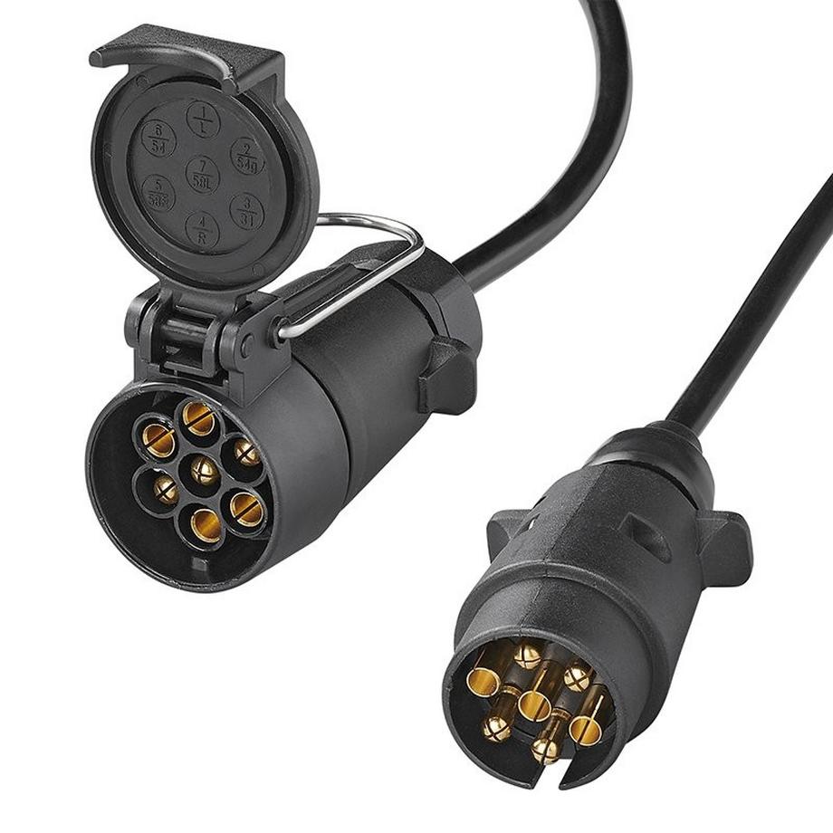 Pricenet  Verlängerungskabel 1M mit Stecker und Buchse 7-polig 