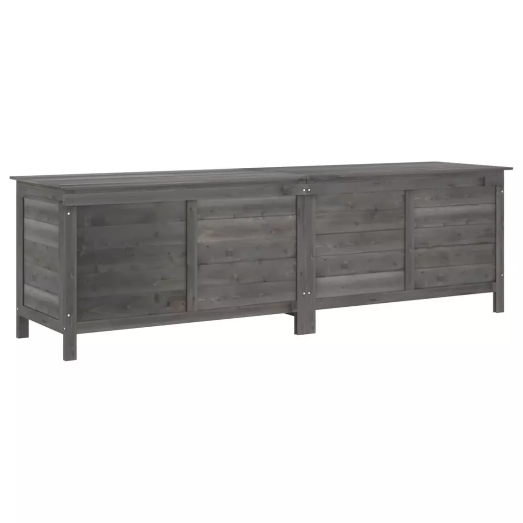 Salon de jardin Vidaxl bois massif gris