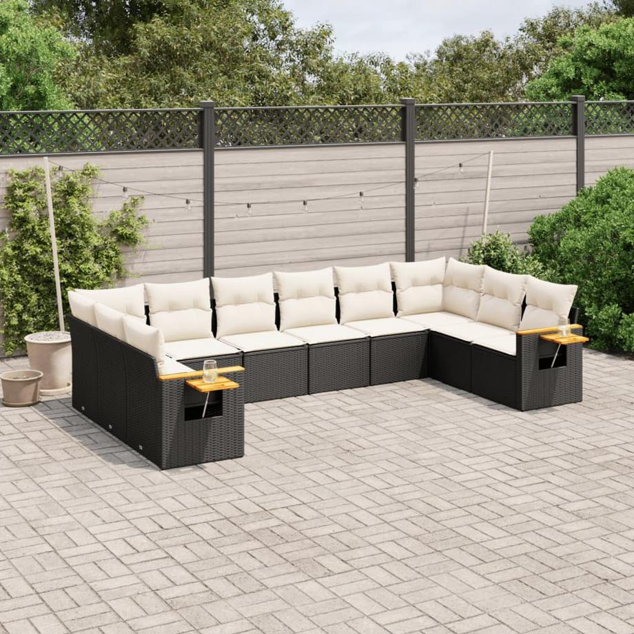 VidaXL Ensemble de canapés de jardin rotin synthétique  