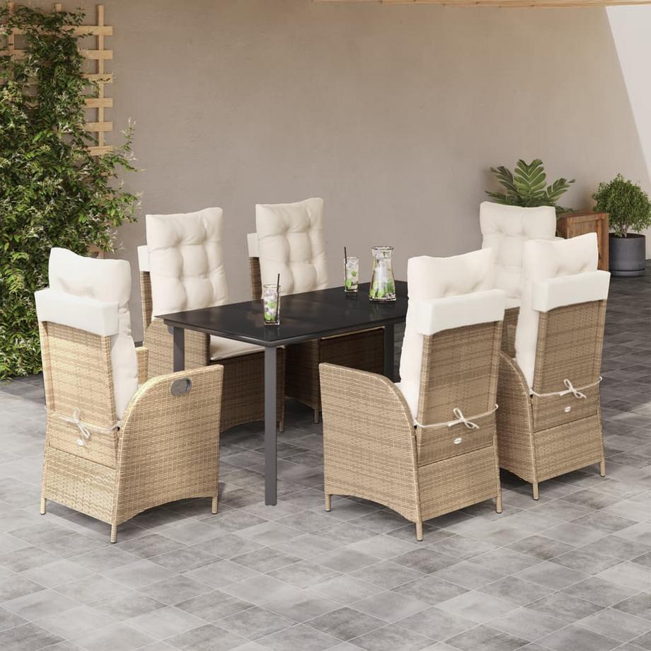 VidaXL set da pranzo da giardino Polirattan  
