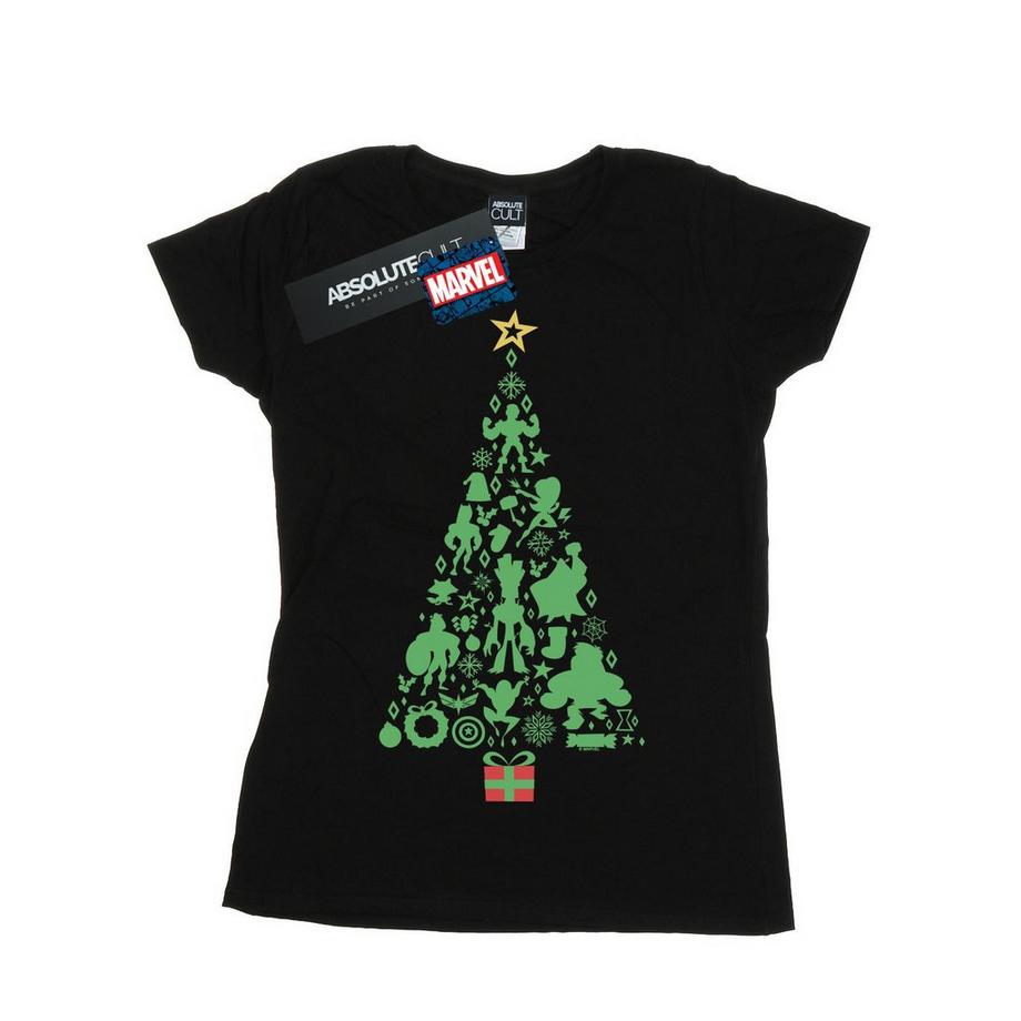 MARVEL Avengers Maglietta Albero di Natale Maniche Corte  