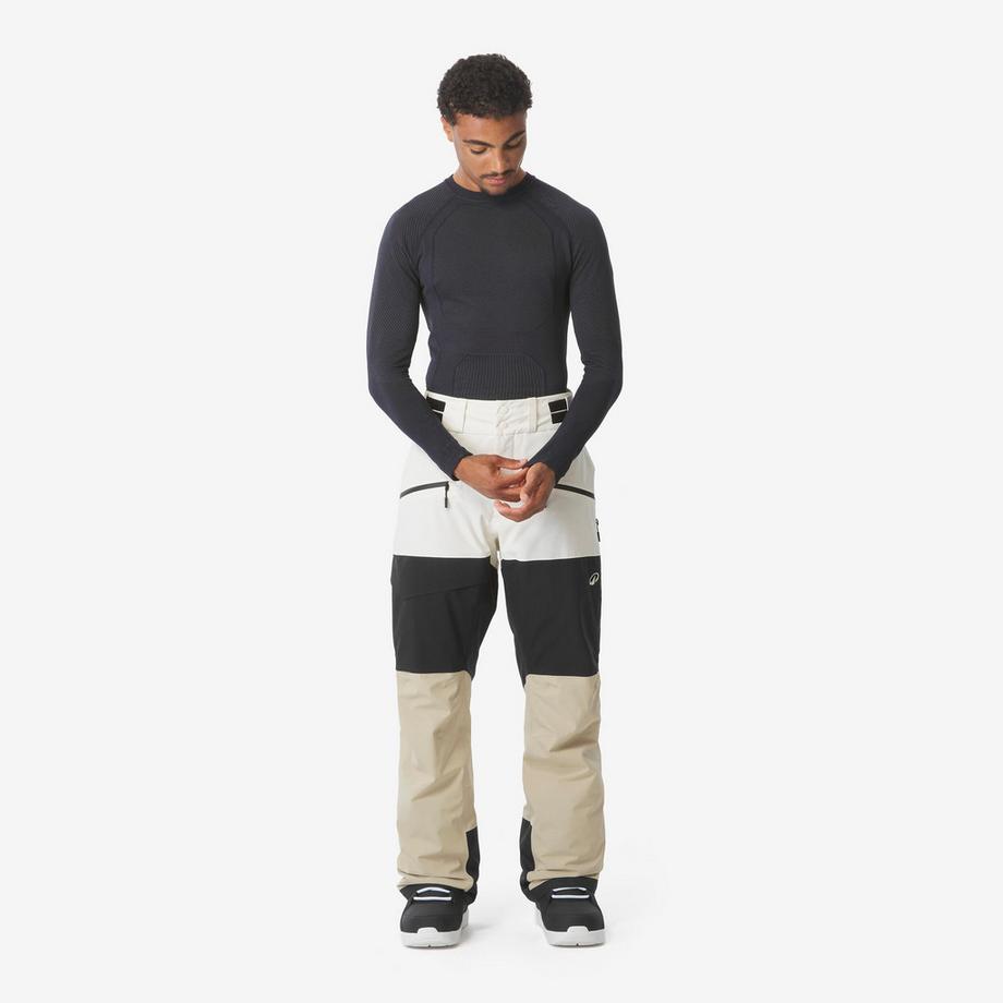 WEDZE  Wasserdichte, atmungsaktive Ski- und Snowboardhose , weiss/beige 