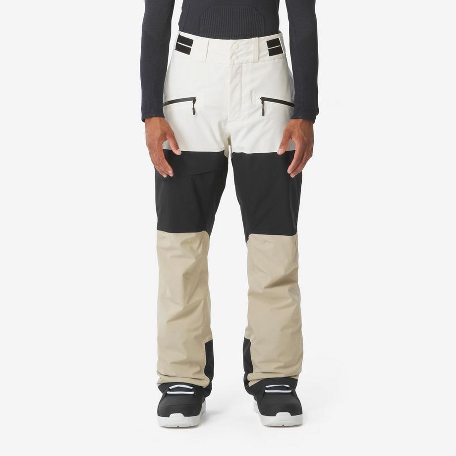 Wasserdichte, atmungsaktive Ski- und Snowboardhose , weiss/beige