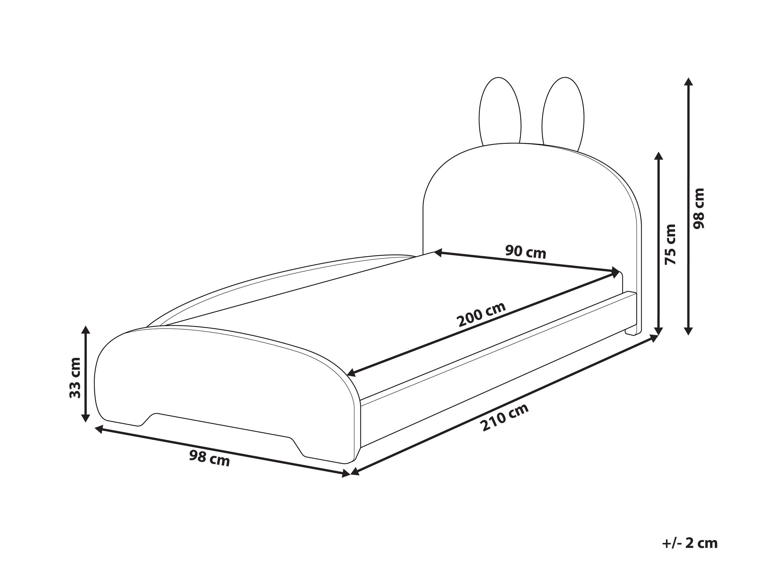 Beliani Kinderbett aus Bouclé Modern PERROS  