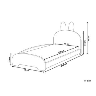 Beliani Kinderbett aus Bouclé Modern PERROS  