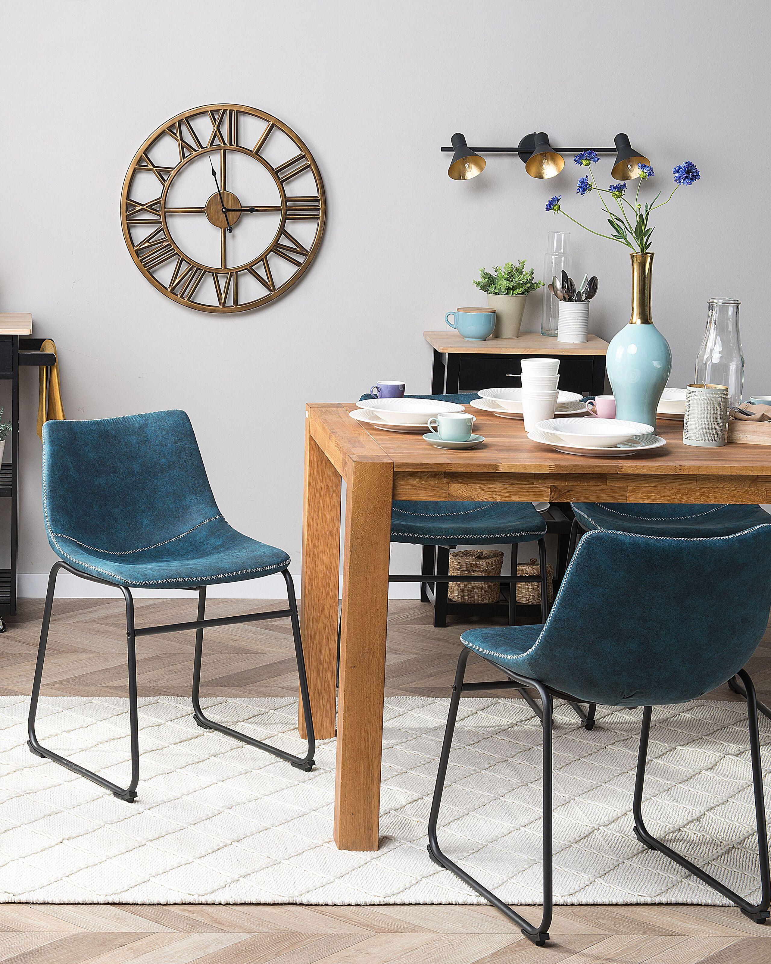 Beliani Esszimmerstuhl 2er Set aus Stoff Modern BATAVIA  