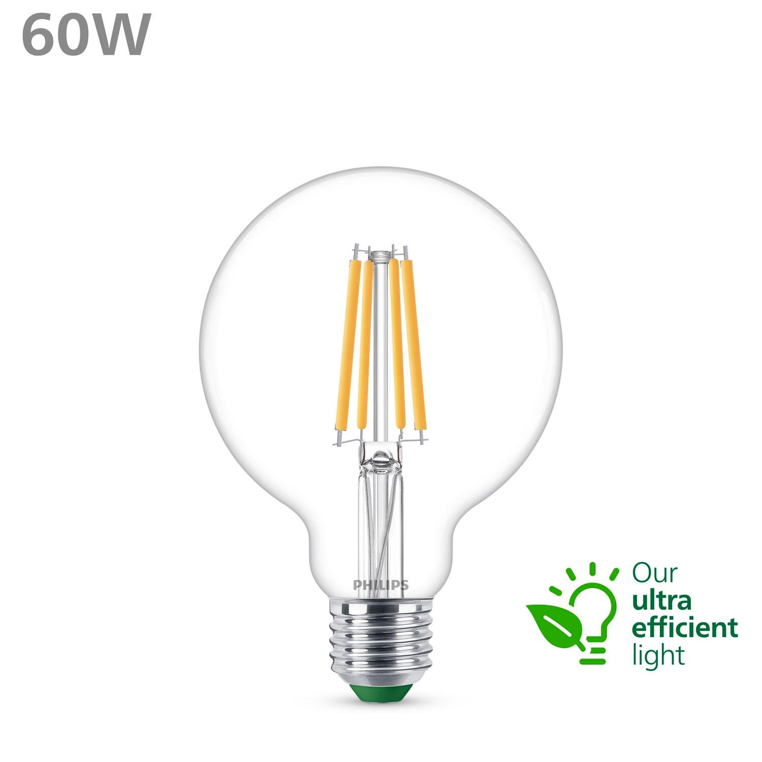 PHILIPS LED E27 G95 Globe 4W (60W) Klar 840lm 2700K Energieklasse A  