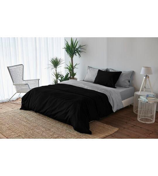 Living Home Uni Satin Doubleface Taie de duvet  