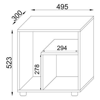 VCM Table d'appoint en bois Zeito  