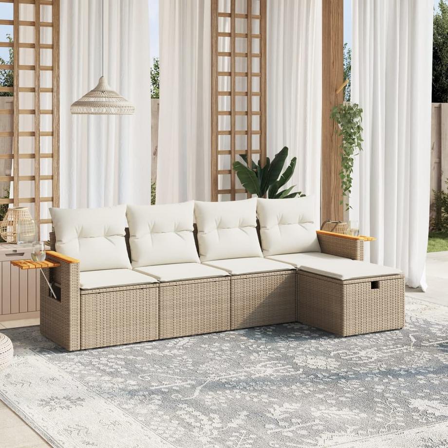 VidaXL Ensemble de canapés de jardin rotin synthétique  