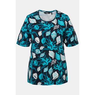 Ulla Popken  T-Shirt, Meeresmotive, Classic, Rundhals, Halbarm 