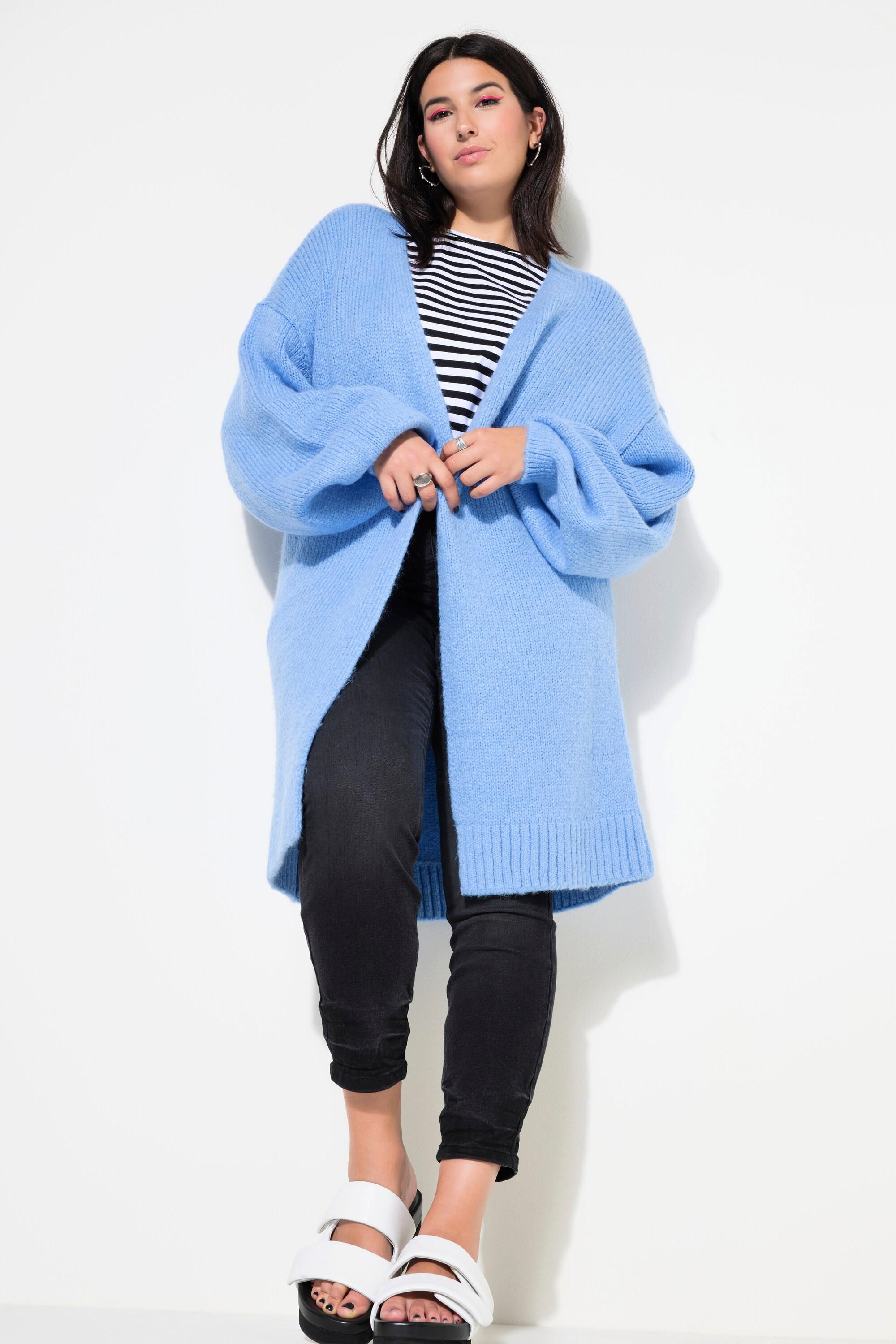 Studio Untold  Long-Strickjacke, oversized, offene Form, Langarm 