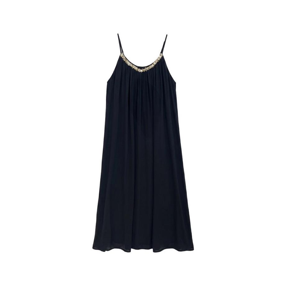 Roberta Rossi Vestito slip con scollo decorato  